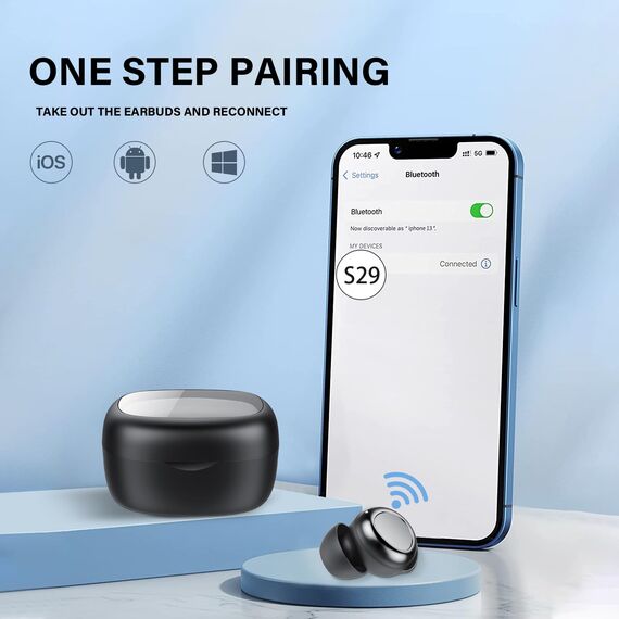 Doubc Schlafkopfhörer Bluetooth 5.4 Mini Kopfhörer, 2025 Neue in Ear Kopfhörer Kabellos mit 25 Stunden Akkulaufzeit, Weiche Ohrhörer Schlafen Sleepbuds, Sanfter Klang Bequem Tragen ohne Druckgefühl