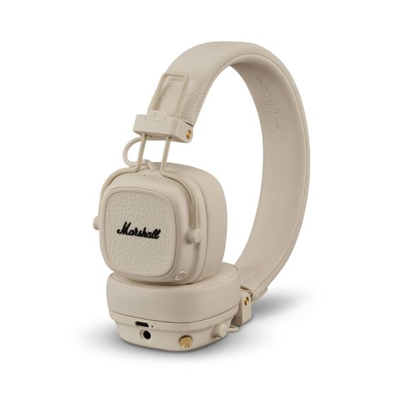 Marshall Major V Bluetooth Kopfhörer, 100 Stunden Spielzeit – Crème