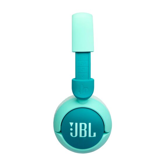 JBL Junior 320 BT, Kabellose On-Ear Bluetooth-Kopfhörer mit eingebautem Mikrofon für Kinder, 50 h Wiedergabe, JBL Safe Sound, geringer Lautstärke, einfacher Bedienung und Sticker-Set, Grün