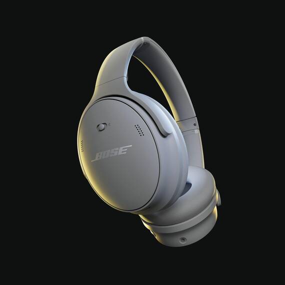 Bose QuietComfort Kabellose Kopfhörer mit Mikrofon und Noise-Cancelling, Bluetooth-Over-Ear-Kopfhörer, Audiophile Kopfhörer, On-Ear-Kopfhörer mit Noise-Cancelling, bis 24h Akkulaufzeit, Mondlichtgrau