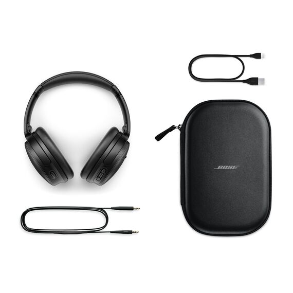 Bose QuietComfort Kabellose Kopfhörer mit Mikrofon und Noise-Cancelling, Bluetooth-Over-Ear-Kopfhörer, Audiophile Kopfhörer, On-Ear-Kopfhörer mit Noise-Cancelling, bis 24 Stunden Akkulaufzeit, Schwarz