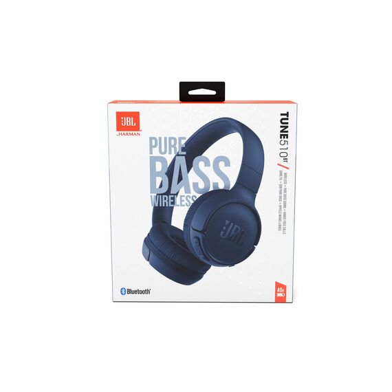 JBL Tune 510 BT – Bluetooth On-Ear Kopfhörer - Blau – Faltbare Headphones mit Freisprechfunktion – Kompatibel mit Sprachassistenten – Lange Laufzeit von bis zu 40 Stunden