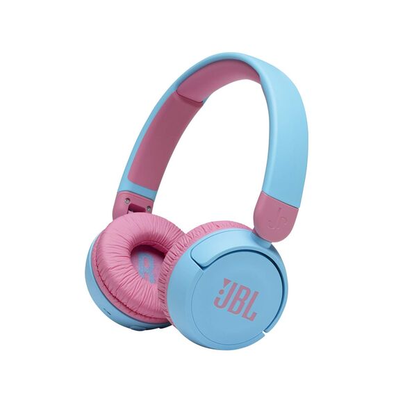 JBL Jr310 BT On-Ear Kinder-Kopfhörer - Hellblau-Rosa – Kabellose Bluetooth-Ohrhörer mit Headset und Fernbedienung – Ideal für Schule und Freizeit