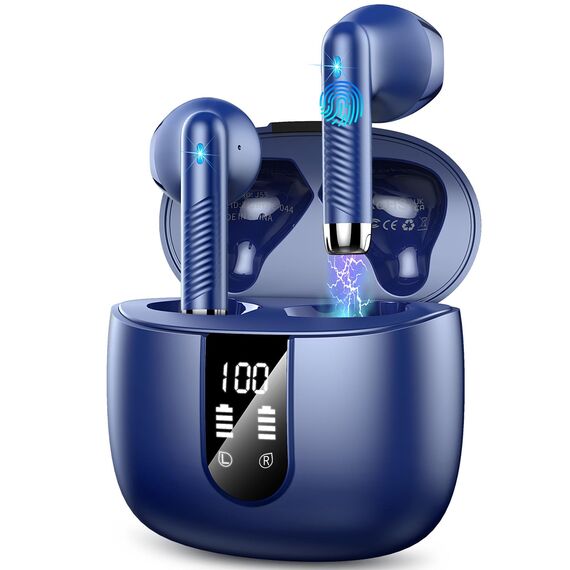 Bluetooth 5.3 Kopfhörer, In Ear Kopfhörer Kabellos mit 4 Mic, 48H Tiefer Bass Spielzeit Wireless Earbud, LED-Anzeige, Bluetooth Ohrhörer mit ENC Noise Cancelling, IP7 Wasserdicht Kopfhörer Sport USB-C
