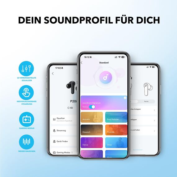 soundcore by Anker P20i Kabellose Bluetooth Kopfhörer in-Ear, 10mm Treiber, Bluetooth 5.3, Anpassbarer EQ, 30 Std. Spielzeit, IPX5 wasserfest, 2 Mikros mit KI, einzeln verwendbar (rosa)