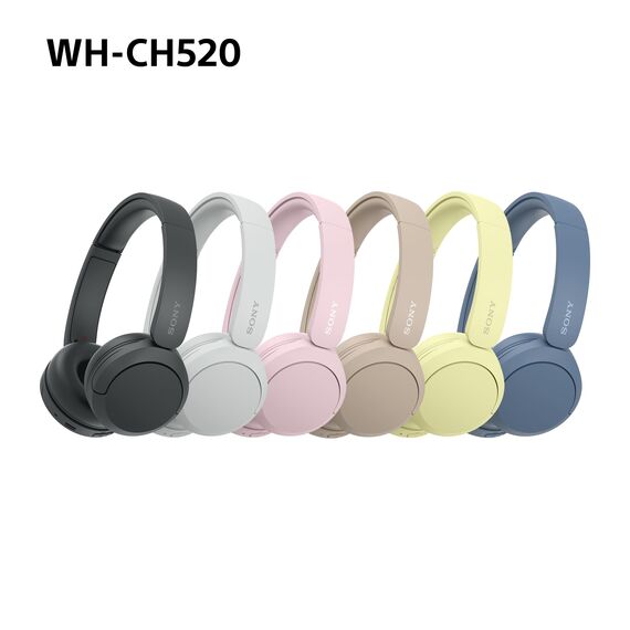 Sony WH-CH520 Kabelloser Bluetooth On-Ear-Kopfhörer, hohe Klangqualität, leichtes Design, bis zu 50 Stunden Akkulaufzeit, Schnellladung, EQ, klare Gesprächsqualität, iOS & Android - Beige
