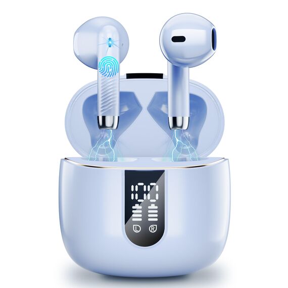Bluetooth 5.3 Kopfhörer, In Ear Kopfhörer Kabellos mit 4 Mic, 48H Tiefer Bass Spielzeit Wireless Earbud, LED-Anzeige, Bluetooth Ohrhörer mit ENC Noise Cancelling, IP7 Wasserdicht Kopfhörer Sport USB-C