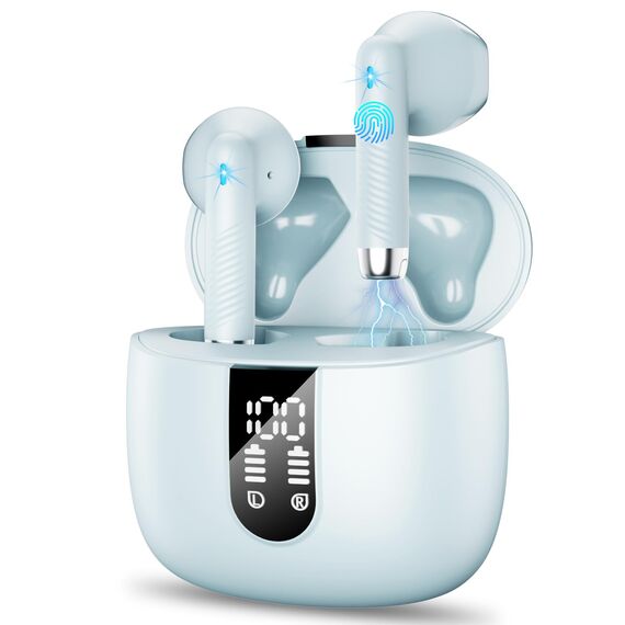 Bluetooth 5.3 Kopfhörer, In Ear Kopfhörer Kabellos mit 4 Mic, 48H Tiefer Bass Spielzeit Wireless Earbud, LED-Anzeige, Bluetooth Ohrhörer mit ENC Noise Cancelling, IP7 Wasserdicht Kopfhörer Sport USB-C