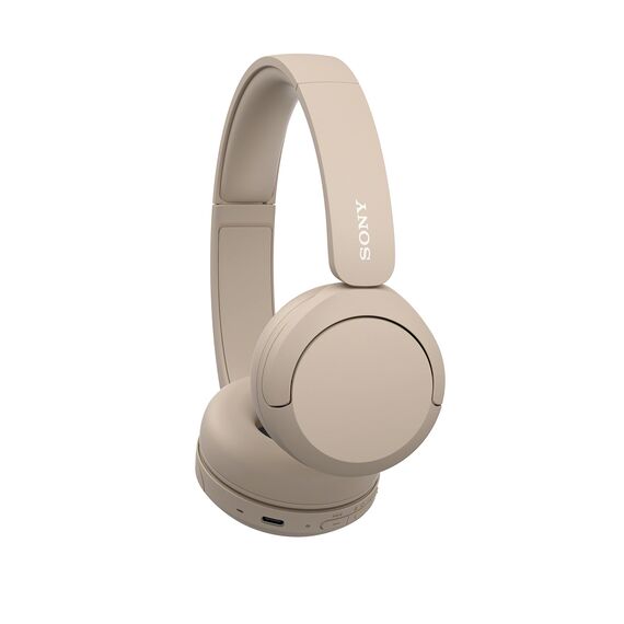 Sony WH-CH520 Kabelloser Bluetooth On-Ear-Kopfhörer, hohe Klangqualität, leichtes Design, bis zu 50 Stunden Akkulaufzeit, Schnellladung, EQ, klare Gesprächsqualität, iOS & Android - Beige