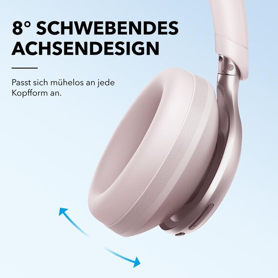 soundcore by Anker, Space One, Active Noise Cancelling Headphones, 2X Stronger Voice Reduction, 40H ANC Playtime, App Control, LDAC Hi-Res Wireless Audio, Comfortable Fit, Clear Calls, Bluetooth 5.3