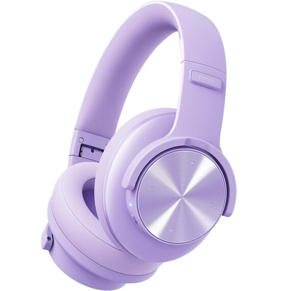 Picun B8 Kopfhörer, kabellos, Bluetooth, 120H Bluetooth-Kopfhörer über Ohr mit 3EQ-Musikmodi, Freisprecheinrichtung, tiefer Bass-Kopfhörer für Reisen, Zuhause, Büro, Handy, PC (lila)
