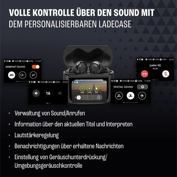 JBL Tour Pro 3, True Wireless Bluetooth-Kopfhörer mit intelligenter Ladebox, 40 h Akkulaufzeit, True Adaptive Noise Cancelling 2.0 und JBL Spatial 360 Sound mit Head Tracking, Schwarz