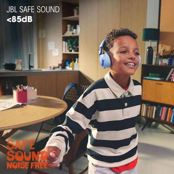 JBL Junior 320 BT, Kabellose On-Ear Bluetooth-Kopfhörer mit eingebautem Mikrofon für Kinder, 50 h Wiedergabe, JBL Safe Sound, geringer Lautstärke, einfacher Bedienung und Sticker-Set, Grün