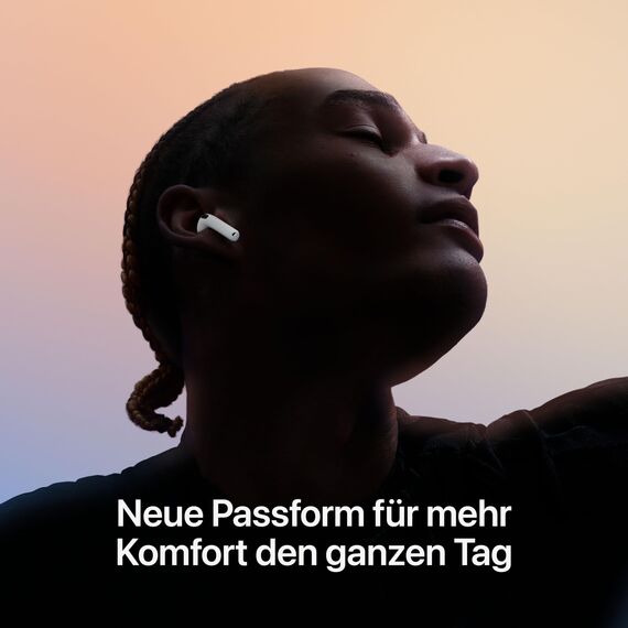 Apple AirPods 4 Kabellose Kopfhörer, Bluetooth Kopfhörer mit aktiver Geräuschunterdrückung, Adaptives Audio, Personalisiertes 3D Audio, Transparenzmodus, USB-C Ladecase, Kabelloses Laden