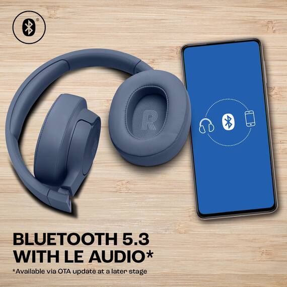 JBL Tune 770 NC – Kabellose Over-Ear-Kopfhörer mit adaptivem Noise-Cancelling und faltbarem Design – Bis zu 70 Stunden Akkulaufzeit mit Schnellladefunktion – Blau