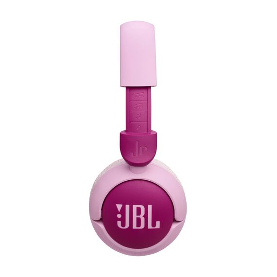 JBL Junior 320 BT, Kabellose On-Ear Bluetooth-Kopfhörer mit eingebautem Mikrofon für Kinder, 50 h Wiedergabe, JBL Safe Sound, geringer Lautstärke, einfacher Bedienung und Sticker-Set, Lila