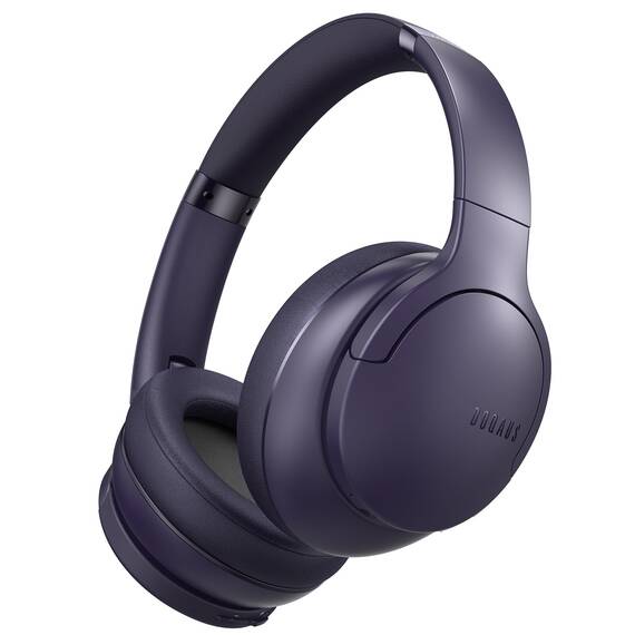 DOQAUS Kopfhörer Kabellos Bluetooth,Bis zu 90 Std Bluetooth Kopfhörer Over-Ear mit 3 EQ-Modi, HiFi Stereo, Eingebautes Mikrofon, Faltbares Wireless Headphones für Handys/iPad/Laptops/PC (Lila)