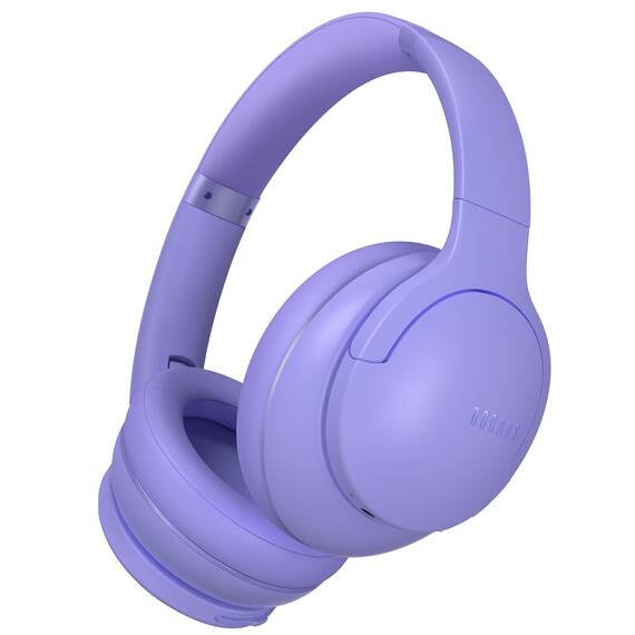 DOQAUS Kopfhörer Kabellos Bluetooth Bis zu 90 Std,Bluetooth Kopfhörer Over-Ear mit 3 EQ-Modi, HiFi Stereo, Eingebautes Mikrofon, Faltbares Wireless Headphones für Handys/iPad/Laptops/PC-Violett