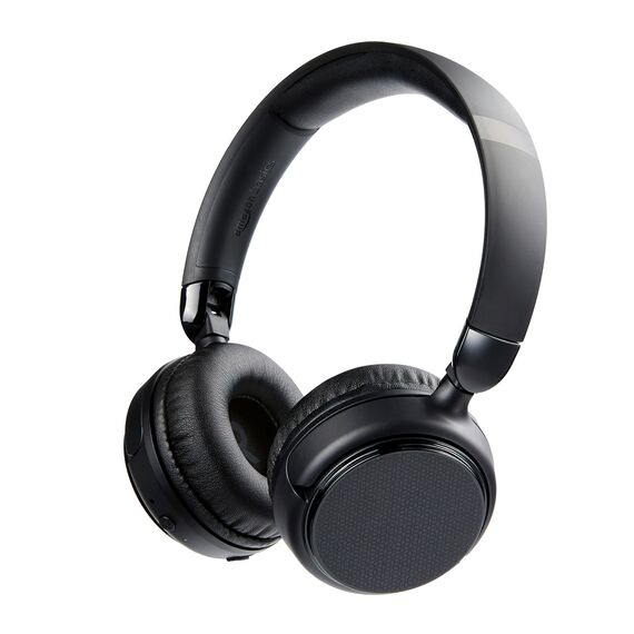 Amazon Basics kabellose Bluetooth 5.1-Over-Ear-Kopfhörer, 35 Stunden Spielzeit, leicht, verstellbar, für Reisen, Büro, Mobiltelefon, PC, schwarz