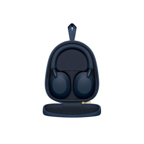 Sony WH-1000XM5 Kabelloser Premium-Kopfhörer mit Noise Cancelling, Bluetooth, kristallklare Anrufqualität, Hi-Res-Audio, bis zu 30 Std Akkulaufzeit , inkl. Hardcase , iOS & Android - Midnight Blue