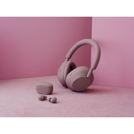 Sony WH-1000XM5 Kabelloser Premium-Kopfhörer mit Noise Cancelling, Bluetooth, kristallklare Anrufqualität, Hi-Res-Audio, bis zu 30 Std Akkulaufzeit, inkl. Hardcase, iOS & Android - Smoky Pink