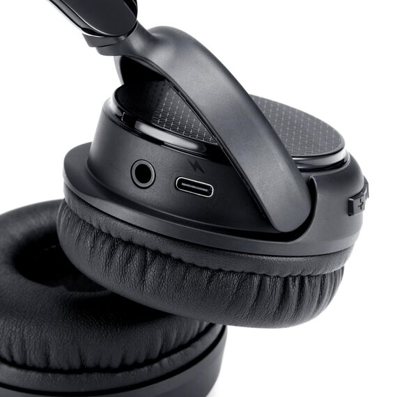Amazon Basics kabellose Bluetooth 5.1-Over-Ear-Kopfhörer, 35 Stunden Spielzeit, leicht, verstellbar, für Reisen, Büro, Mobiltelefon, PC, schwarz