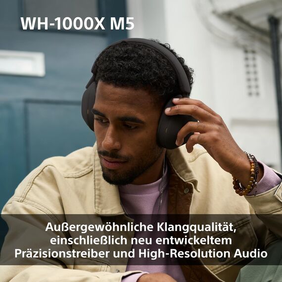Sony WH-1000XM5 kabellose Bluetooth Noise Cancelling Kopfhörer (30h Akku, Touch Sensor, Headphones Connect App, Schnellladefunktion, optimiert für Amazon Alexa, Headset mit Mikrofon) Silber
