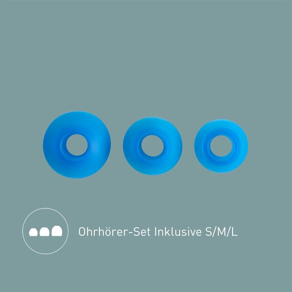 Panasonic RP-HJE125E-A ErgoFit Kabelgebundene Ohrkanalhörer, In-Ear Kopfhörer mit individueller Passform, 1,1 m langes Kabel, 3,5-mm-Klinkenstecker, Blaue