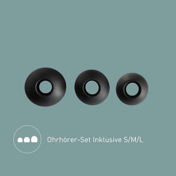 Panasonic RP-HJE125E-K Ergofit In-Ear-Kopfhörer mit kraftvollem Klang, bequemem rutschfestem Sitz und 3 Größen von Ohrstöpseln, schwarz