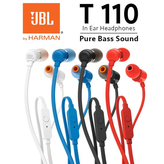 JBL T110 Pure Bass In-Ear-Kopfhörer, Blau