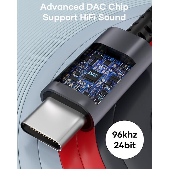 bakibo Adapter USB C auf Klinke 3.5mm (2 Stück), USB C auf 3.5 mm Jack Klinke Kopfhörer Adapter HiFi Audio DAC Typ C auf Aux Dongle Kabel kompatibel mit iPhone 17 16 15 iPad Pro Galaxy S25 S24, Grau