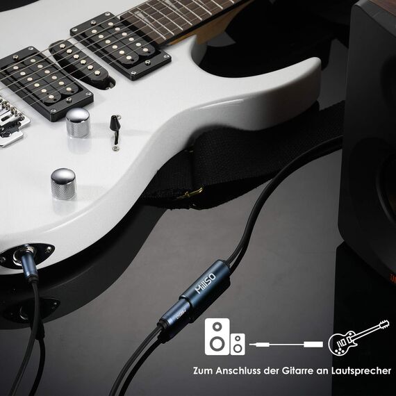 MillSO Klinke Adapter 3,5mm Klinkenstecker auf 6,35mm Klinken Buchse TRS 1/4 zu 1/8 Stereo Audio Aux Adapter Kabel mit 24K Vergoldete Kontakte für Kopfhörer, Lautsprecher und Klavier - 30cm