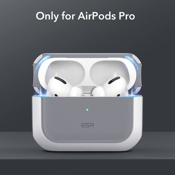 ESR für Airpods Pro 2 Hülle (2023/2022/2019), kompatibel mit AirPods Pro 2./1. Generation, MagSafe Ready, Magnetischer Deckel, USB-C/Lightning Kabel, Hybrid Sturzschutz, Weiß