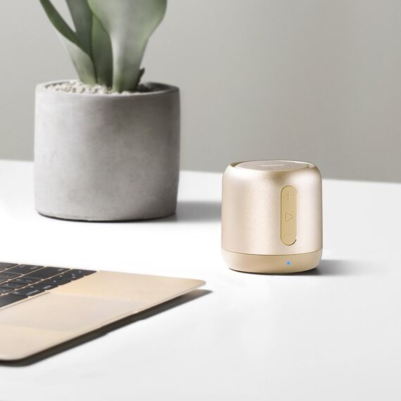 Anker Soundcore Mini Bluetooth Lautsprecher mit 15 Stunden Spielzeit, Fantastischer Sound, 20 Meter Bluetooth Reichweite, FM Radio und intensiver Bass