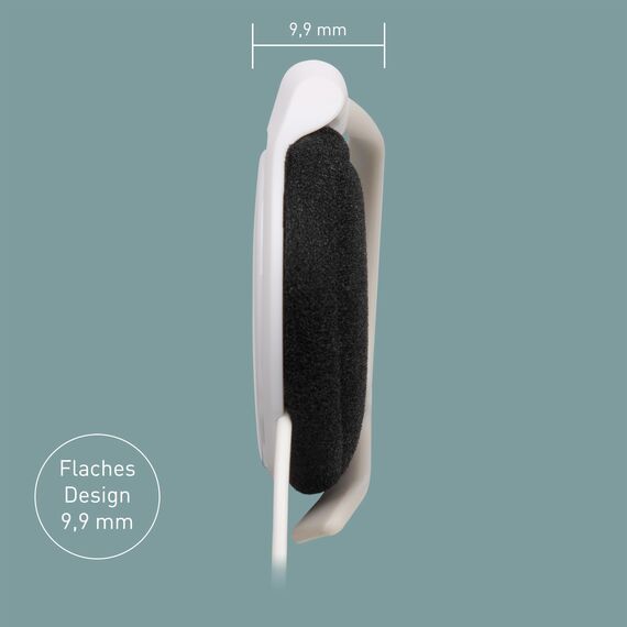 Panasonic RP-HS46E-W Clip-Ohrhörer, kompakte Clip-Kopfhörer, ergonomischer Ohrbügel, 30-mm-Wandler, 1,1 Meter Kabel, 3,5-mm-Klinkenstecker, Weiße