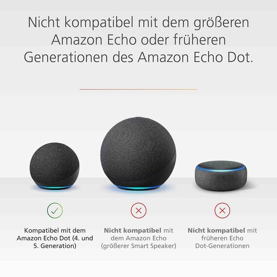 „Made for Amazon“: Akkusockel für Echo Dot (5. Generation) Schwarz