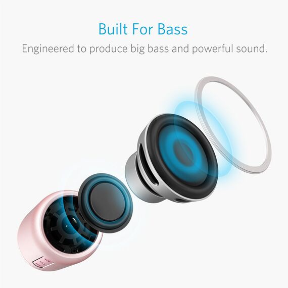 Anker Soundcore Mini Bluetooth Lautsprecher mit 15 Stunden Spielzeit, Fantastischer Sound, 20 Meter Bluetooth Reichweite, FM Radio und intensiver Bass