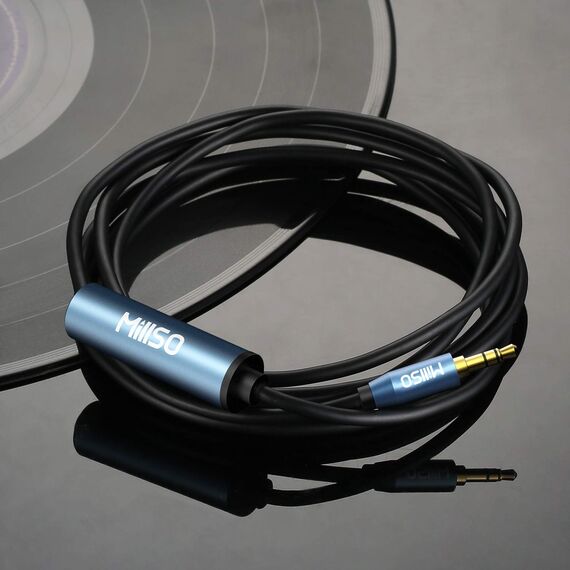 MillSO 3,5 auf 6,35 Kopfhörer Adapter 6.35mm Große Buchse auf 3.5mm Kleine TRS Klinken Stecker Audio Kabeladapter mit Vergoldet & Perfekte Kontaktsicherheit für Kopfhörer Stereo Instrumente - 2m