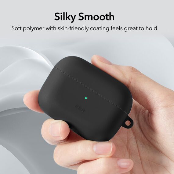 ESR für AirPods Pro 2 Hülle (2023/2022/2019), kompatibel mit AirPods Pro 2./1. Generation (USB-C/Lightning Kabel), unterstützt magnetisches Laden, Sichtbare Statusleuchte, Schwarz