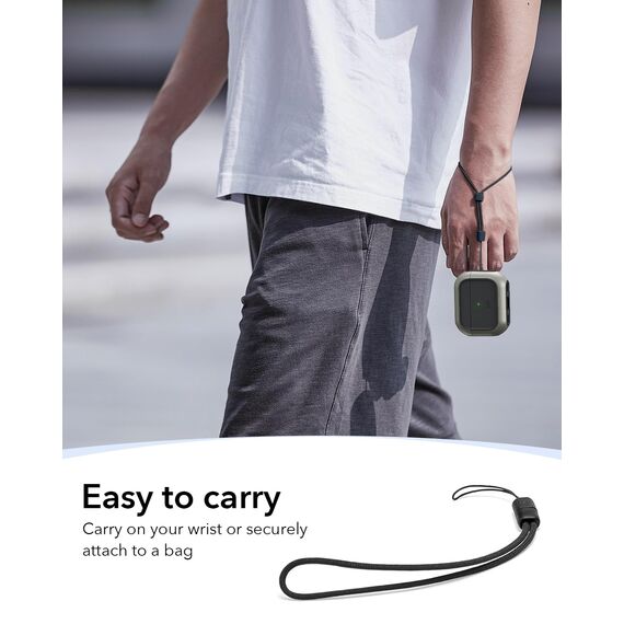 ESR für Airpods Pro 2 Hülle (2023/2022/2019), kompatibel mit AirPods Pro 2./1. Generation, MagSafe Ready, Magnetischer Deckel, USB-C/Lightning Kabel, Hybrid Sturzschutz, Titan