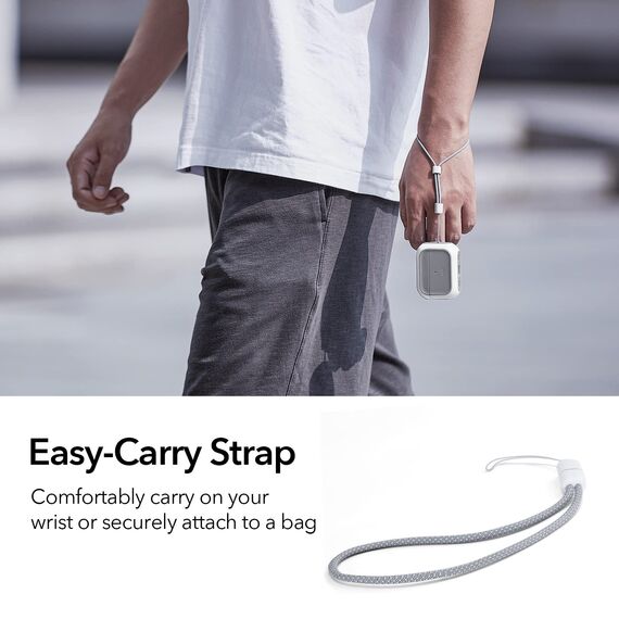 ESR für Airpods Pro 2 Hülle (2023/2022/2019), kompatibel mit AirPods Pro 2./1. Generation, MagSafe Ready, Magnetischer Deckel, USB-C/Lightning Kabel, Hybrid Sturzschutz, Weiß