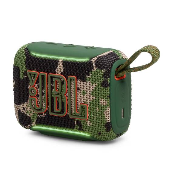 JBL GO 5 Ultra‑tragbarer Bluetooth‑Lautsprecher mit großem JBL Pro Sound und kräftigem Bass, AirTouch‑Pairing, wasserdichtes Design, 10 Stunden Wiedergabezeit, Camouflage