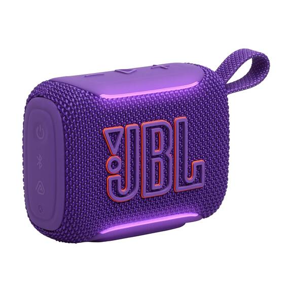 JBL GO 5 Ultra‑tragbarer Bluetooth‑Lautsprecher mit großem JBL Pro Sound und kräftigem Bass, AirTouch‑Pairing, wasserdichtes Design, 10 Stunden Wiedergabezeit, Lila