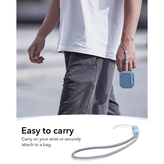 ESR für Airpods Pro 2 Hülle (2023/2022/2019), kompatibel mit AirPods Pro 2./1. Generation, MagSafe Ready, Magnetischer Deckel, USB-C/Lightning Kabel, Hybrid Sturzschutz, Marineblau
