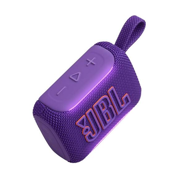 JBL GO 5 Ultra‑tragbarer Bluetooth‑Lautsprecher mit großem JBL Pro Sound und kräftigem Bass, AirTouch‑Pairing, wasserdichtes Design, 10 Stunden Wiedergabezeit, Lila