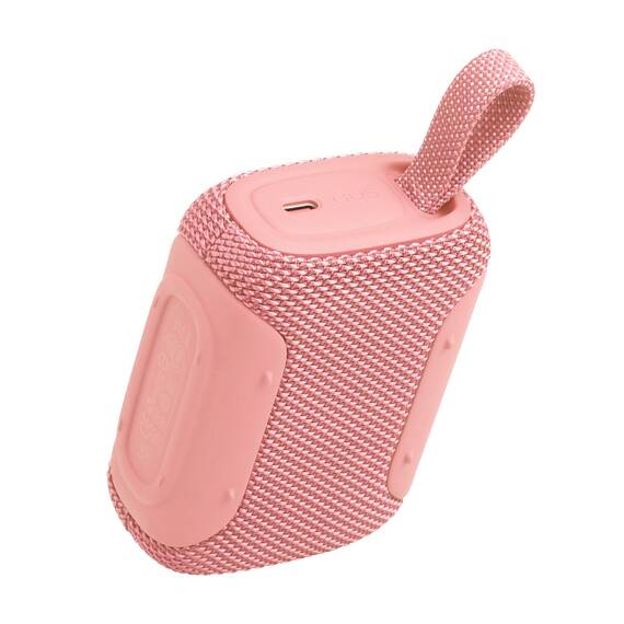 JBL GO 5 Ultra‑tragbarer Bluetooth‑Lautsprecher mit großem JBL Pro Sound und kräftigem Bass, AirTouch‑Pairing, wasserdichtes Design, 10 Stunden Wiedergabezeit, Rosa