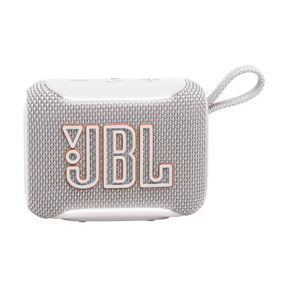 JBL GO 5 Ultra‑tragbarer Bluetooth‑Lautsprecher mit großem JBL Pro Sound und kräftigem Bass, AirTouch‑Pairing, wasserdichtes Design, 10 Stunden Wiedergabezeit, Weiß