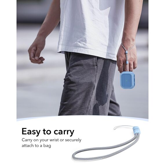 ESR für Airpods Pro 2 Hülle (2023/2022/2019), kompatibel mit AirPods Pro 2./1. Generation, MagSafe Ready, Magnetischer Deckel, USB-C/Lightning Kabel, Hybrid Sturzschutz, Blau