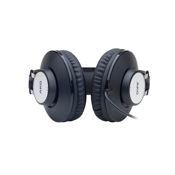 AKG K72 Geschlossener Hochleistungs-Monitoring-Studiokopfhörer, kabelgebunden, leichtes Design, 3,5-mm- und 1/4-Zoll-Adapter, 3 m Kabel - Schwarz & Silber
