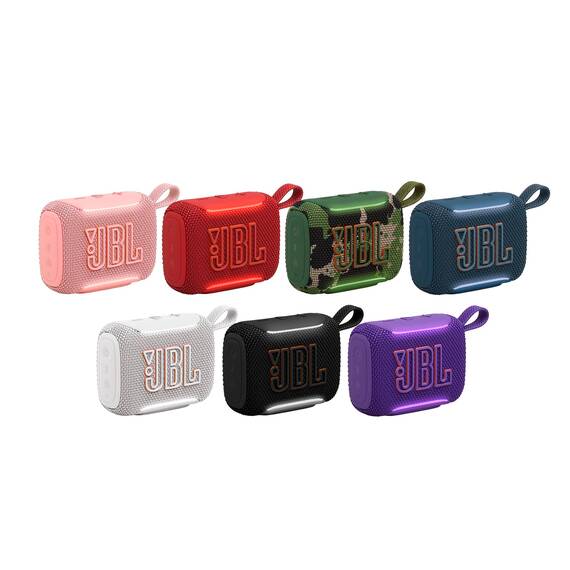 JBL GO 5 Ultra‑tragbarer Bluetooth‑Lautsprecher mit großem JBL Pro Sound und kräftigem Bass, AirTouch‑Pairing, wasserdichtes Design, 10 Stunden Wiedergabezeit, Rosa